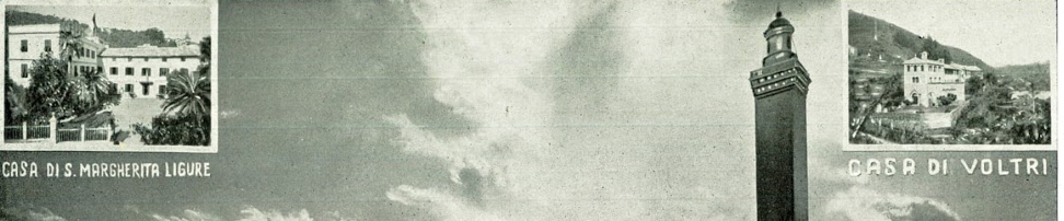 <p>Foto storica: la Lanterna di Genova e le due sedi originarie dell'Istituto San Giorgio</p>